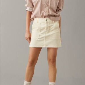 American Eagle Cream Mini Skirt